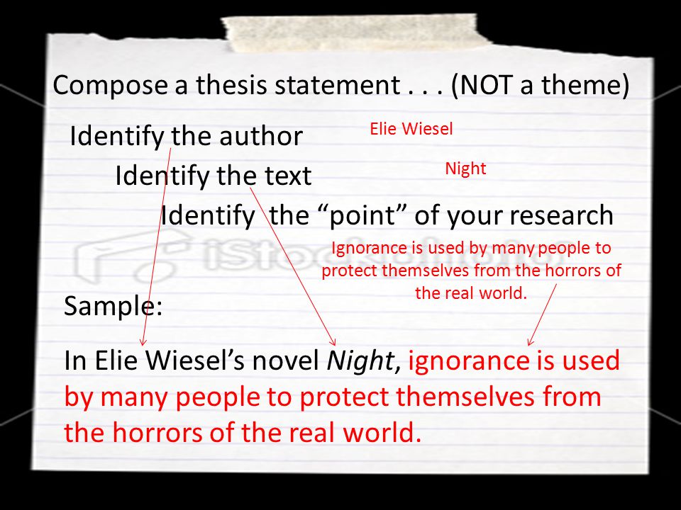 Night thesis statements